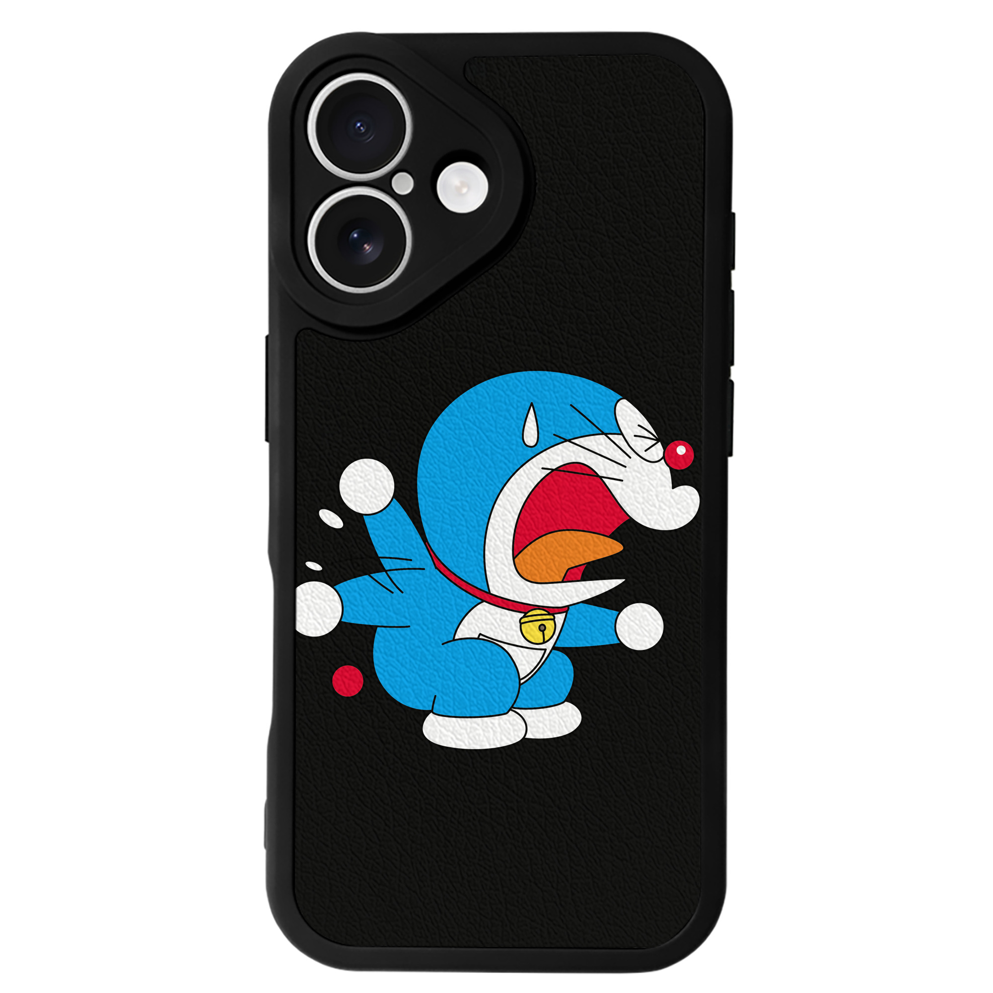 （画像用） ドラえもん Doraemon 【iPhone 16シリーズ対応】シリコンスマホケース（レザー調） 材質：シリコン